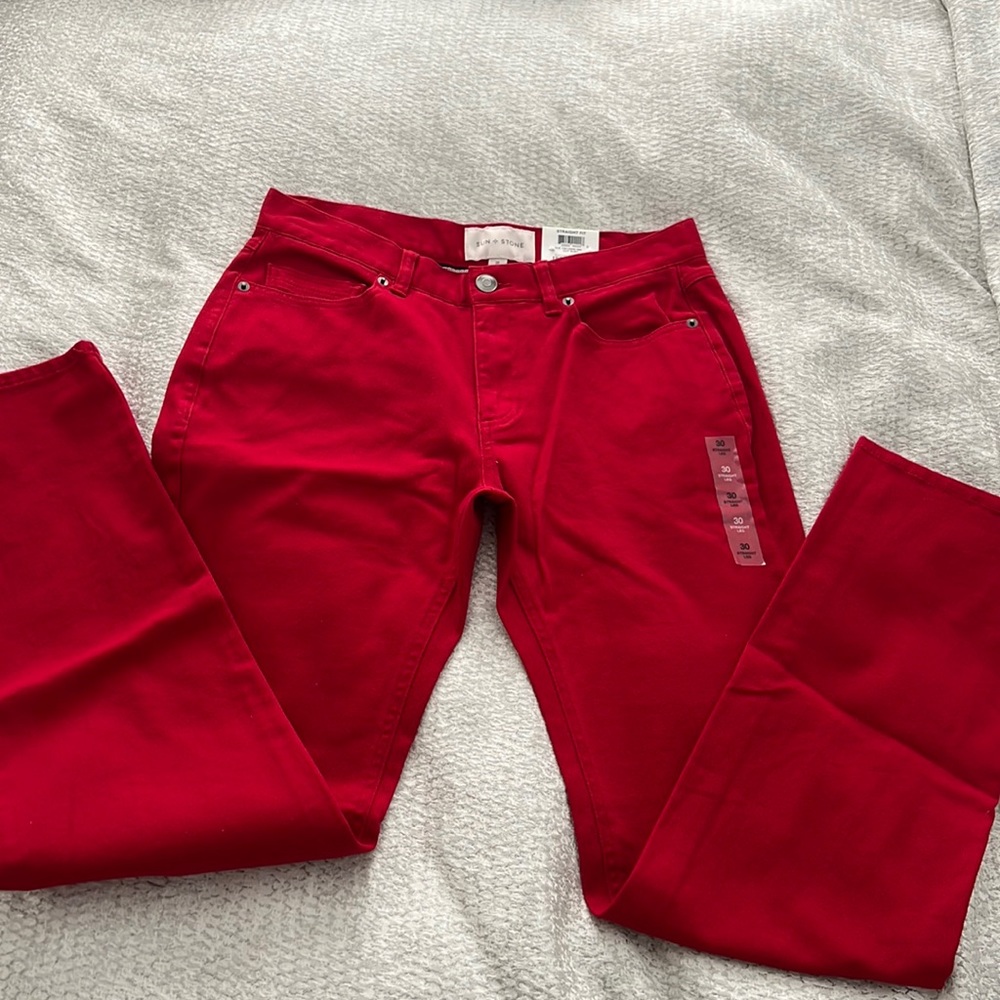 Sun Stone Red Jeans Men’s